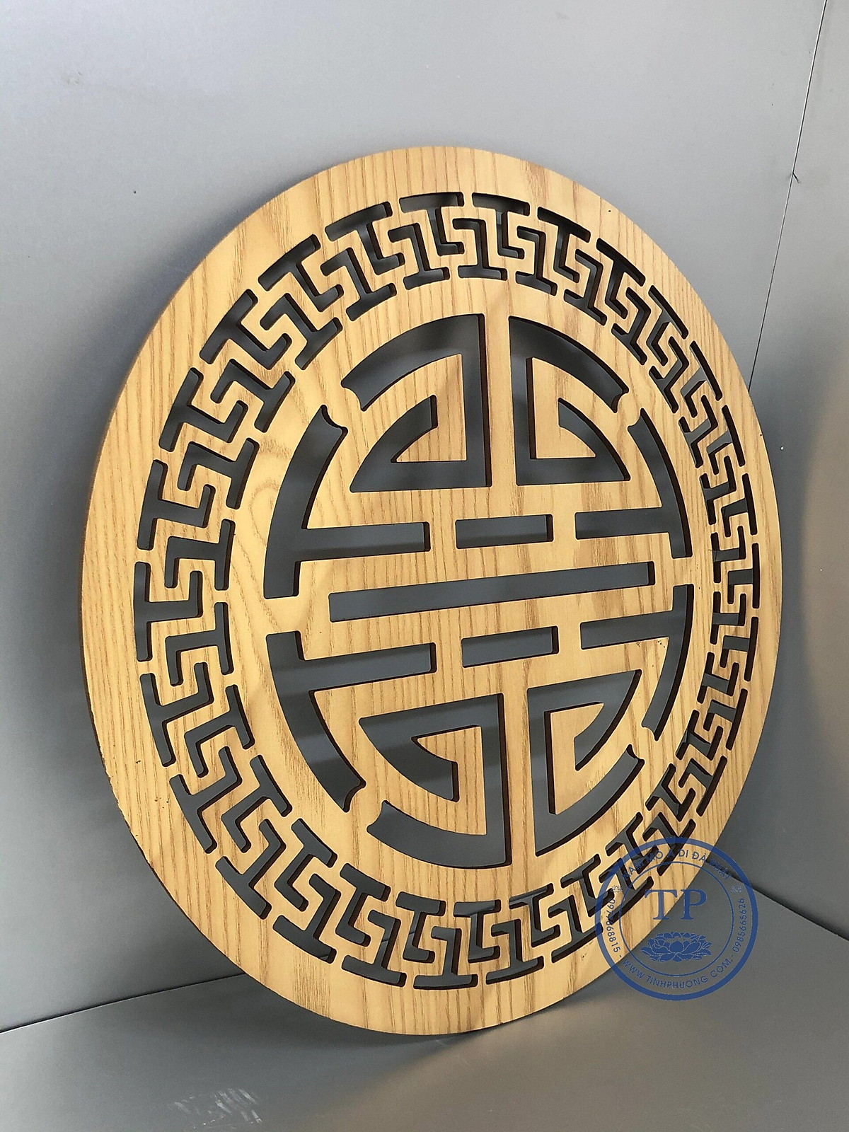 Tấm trang trí ốp lưng bàn thờ , CHỮ THỌ HÁN KH276389