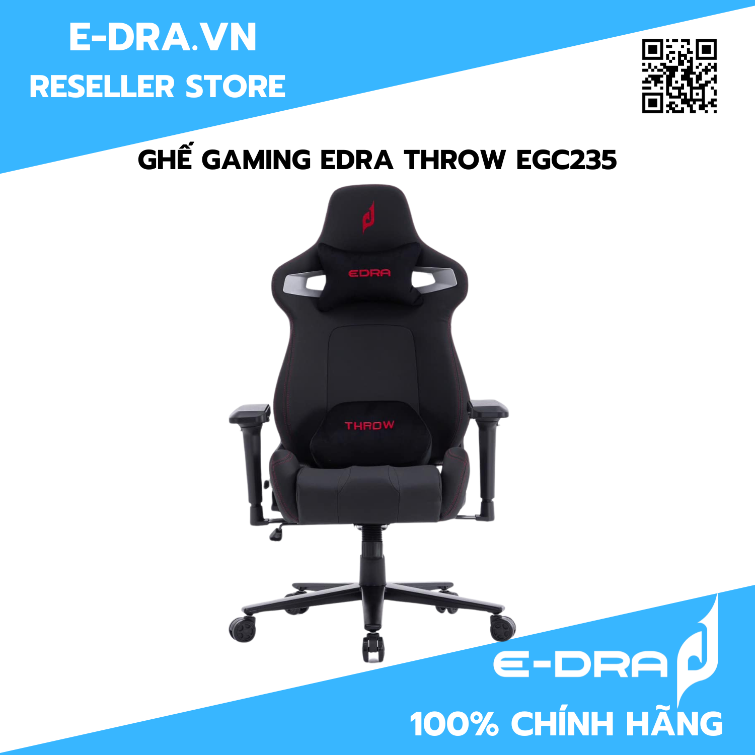 Ghế gaming Edra Throw EGC235 - Hàng chính hãng