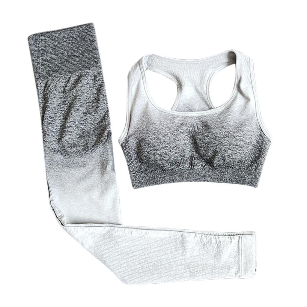 Women 2 Pieces Tracksuit Sports Bra Legging Pants Yoga Set Outfit
