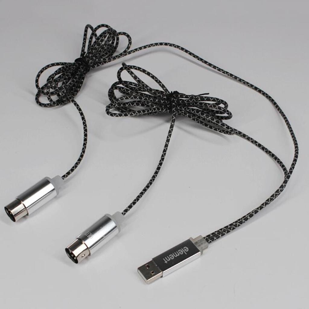 USB to Midi Interface Piano Keyboard Cable Adapter Converter