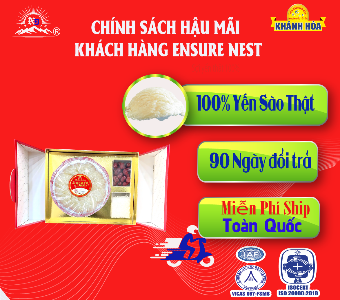 Tổ Huyết Yến Thượng Hạn Ensure Nest 50gr - Quà Tặng Cao Cấp Yến Khánh Hoà