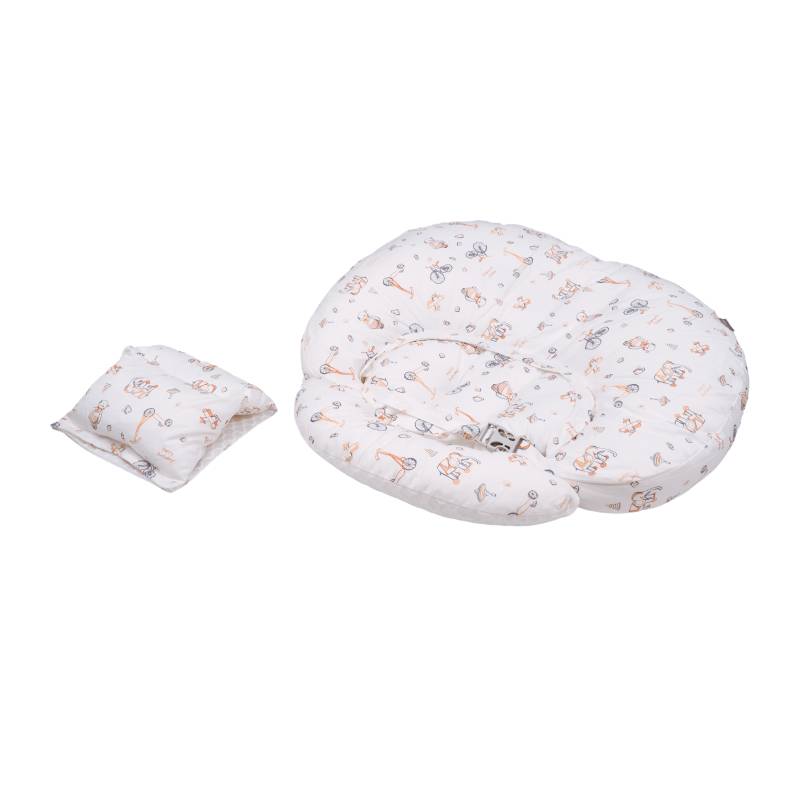 Gối cho bé bú đa năng chống trào ngược 2in1 Aibedo họa tiết Teddy Bear
