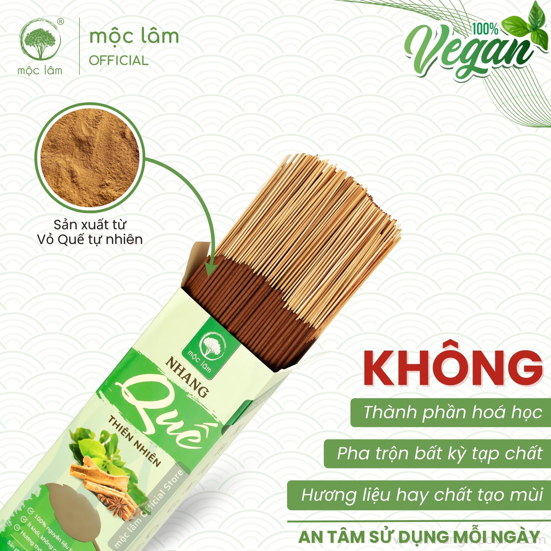 Nhang Quế Thiên Nhiên 1200cây 38cm - TIẾT KIỆM 30K - Nhang Sạch - Ít khói - MỘC LÂM
