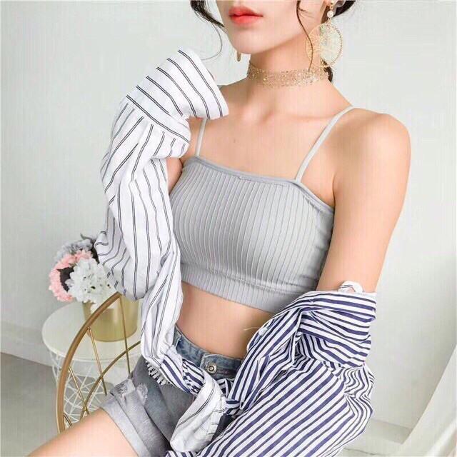 Áo bra gân cotton siêu xinh,siêu chất