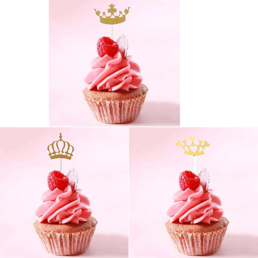 5Pcs Gold Crown Cake Topper Wedding Cake Topper Decoration Special SKCQ001