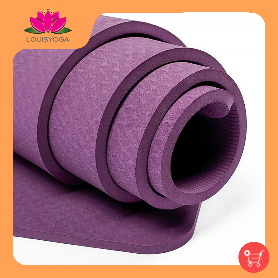 Thảm tập yoga gym định tuyến 8mm chất liệu TPT an toàn khi sử dụng dộ bám cao