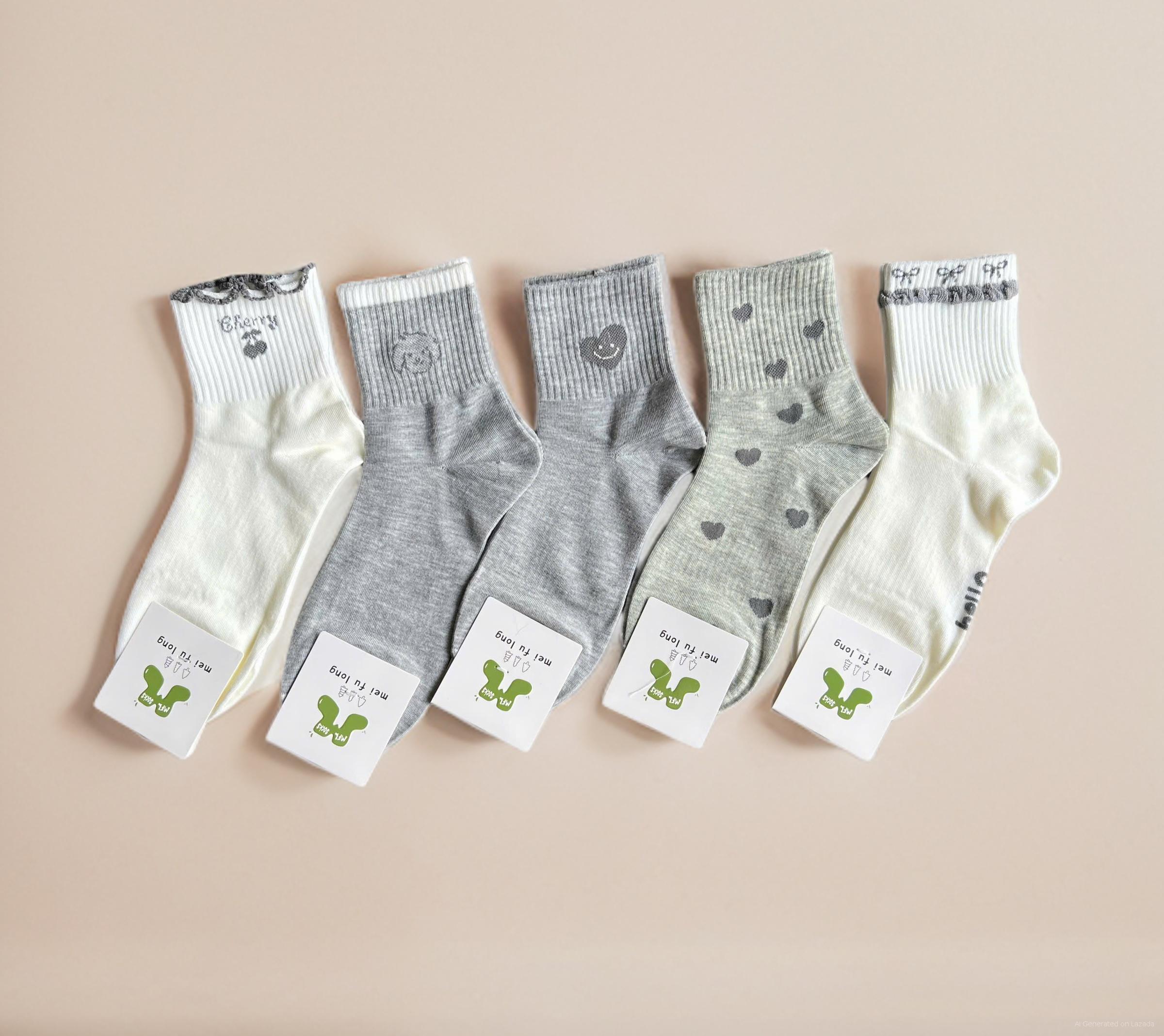 SET 5 ĐÔI TẤT VỚ NỮ CAO CỔ MÃ 17 DÀNH CHO NỮ