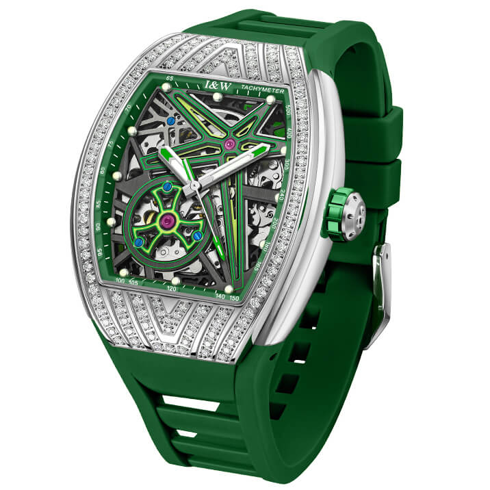 Đồng hồ nam chính hãng IW Carnival Sport IW759G-3,kính sapphire,chống xước,chống nước 50m,Bh 24 tháng,máy cơ , dây cao su chính hãng