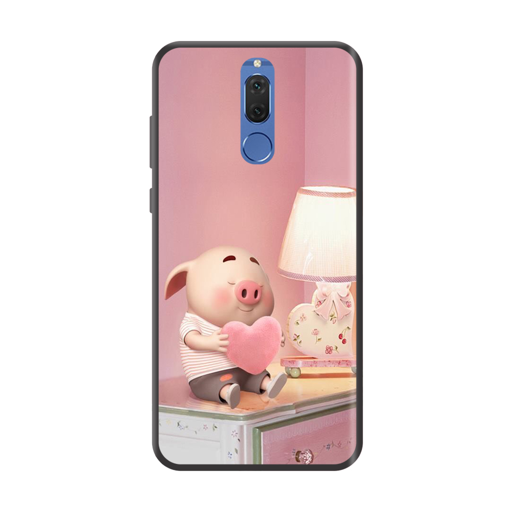 Ốp lưng TPU viền dẻo cho điện thoại HUAWEI NOVA 2I Hình Heo Con Đang Yêu