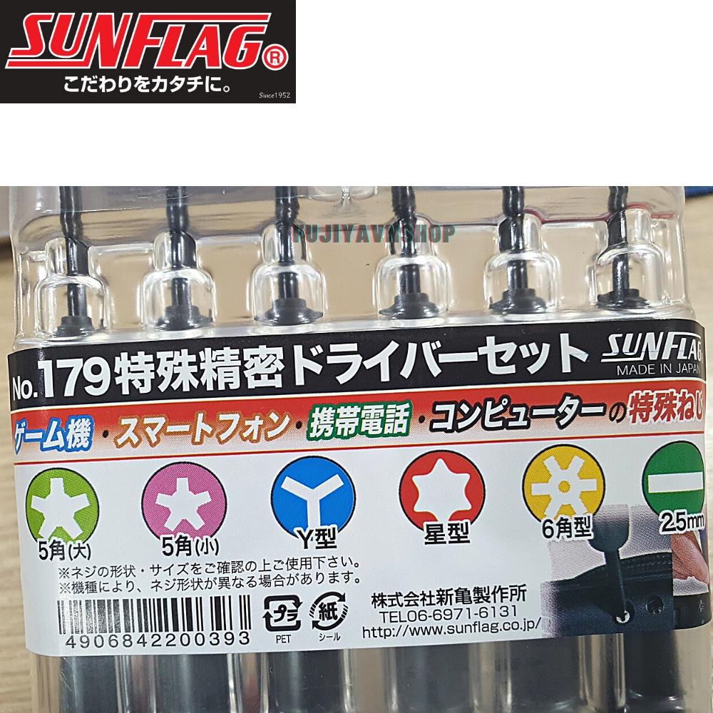 Bộ tuốc nơ vít sửa chữa điện thoại nhật bản 6 chi tiết SunFlag - 179