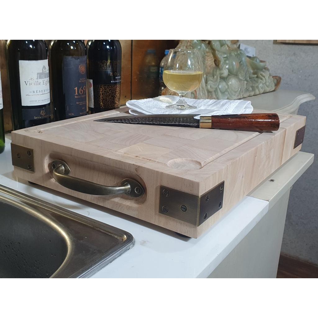 Thớt gỗ cao cấp  tay hông | Wood cutting board  side handles SCB.S21M