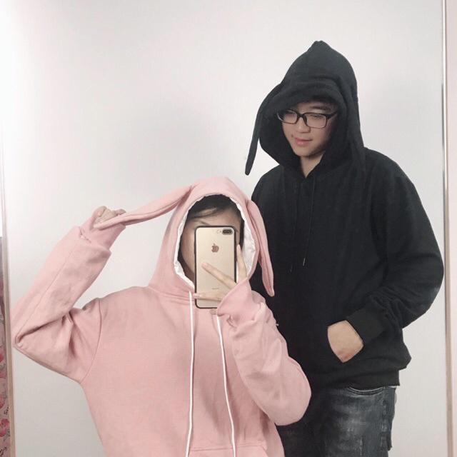 Áo hoodie tai thỏ nam nữ