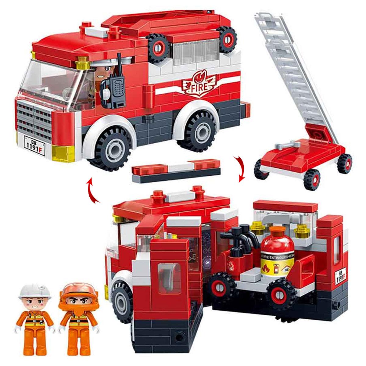 Đồ Chơi Lắp Ráp Xe Cứu Hỏa Đô Thị - City Fire Ladder Truck - Toys&amp;Joys 7131 (229 Mảnh Ghép)