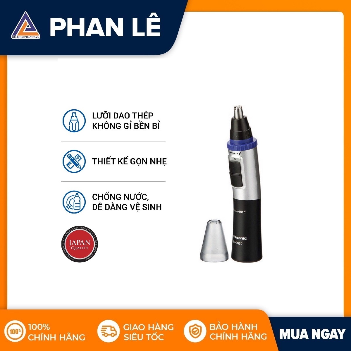 Máy Cắt Tỉa Lông Mũi Panasonic Er - Gn30 - K453 - Hàng Chính Hãng