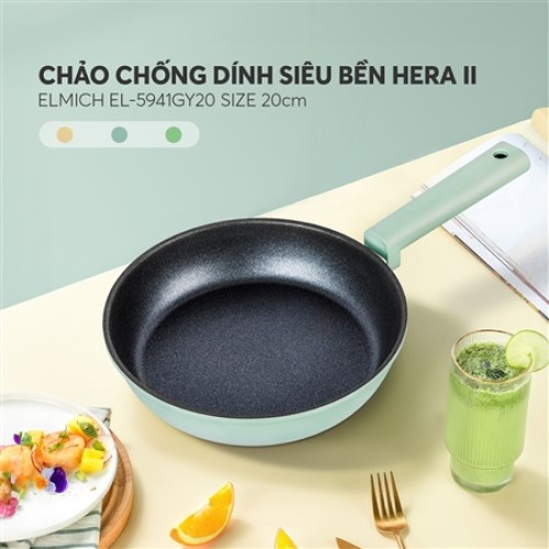 Chảo chống dính siêu bền Elmich Hera II EL-5941SK - Hàng Chính Hãng