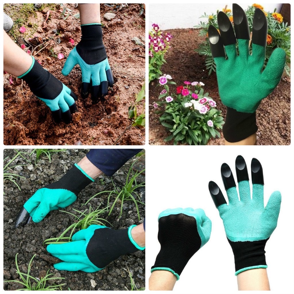 Găng tay  chuyên dụng làm vườn có móng vuốt , bới đất , chăm sóc cây , chống thấm nước , co giãn đàn hồi tốt siêu bền dễ vệ sinh