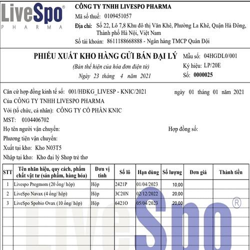 Xịt bào tử lợi khuẩn Livespo Navax (Hộp 4 ống)