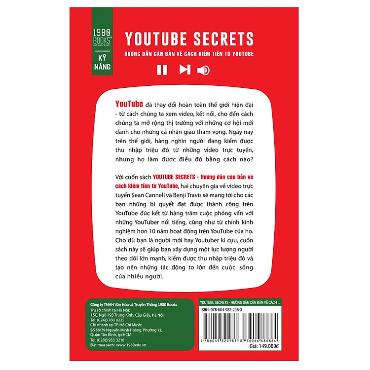 Sách: Youtube Secrets - Hướng Dẫn Căn Bản Cách Kiếm Tiền Từ Youtube