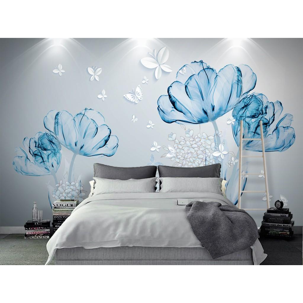 Tranh dán tường canvas hình hoa hiện đại ADH6523