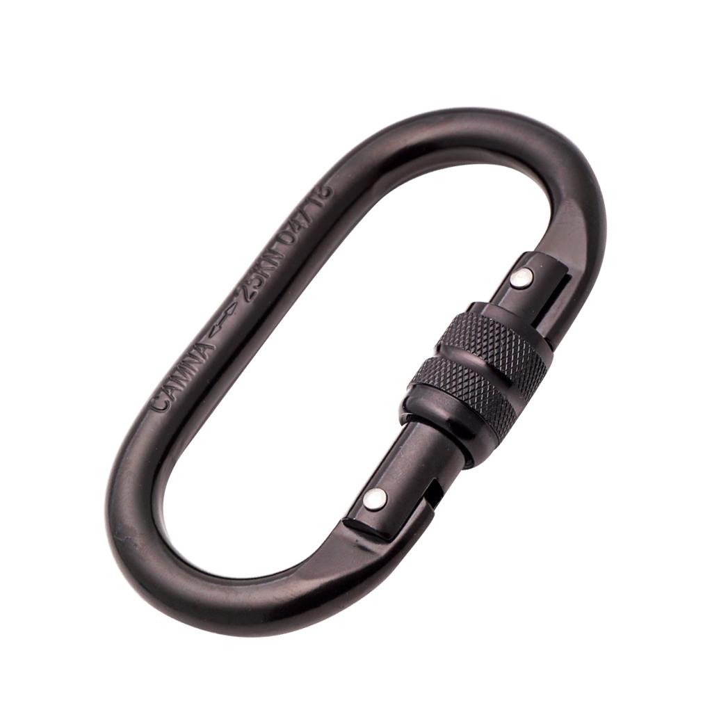 Oval-Shape 25KN Screw Locking Carabiner Rock Climbing Rappelling Rescue Equipment 110 X 60mm
