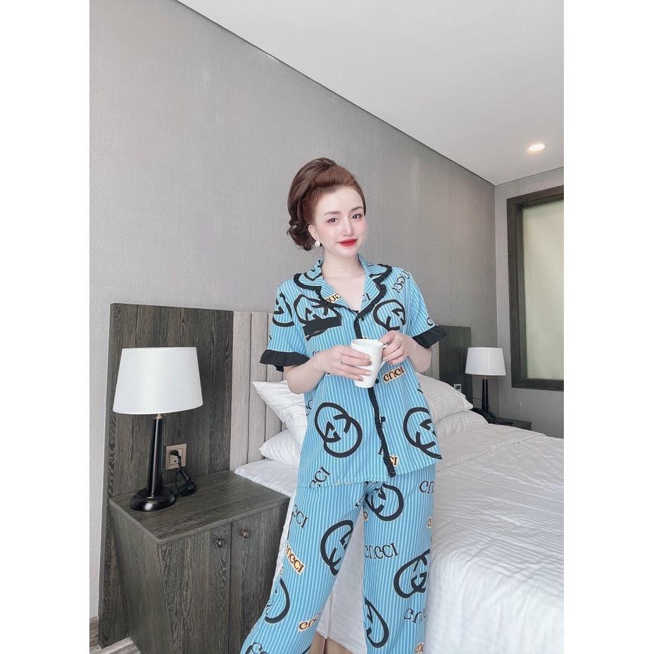 SIÊU PHẨM Pyjama quần dài Mango lụa cao cấp đồ ngủ mặc nhà