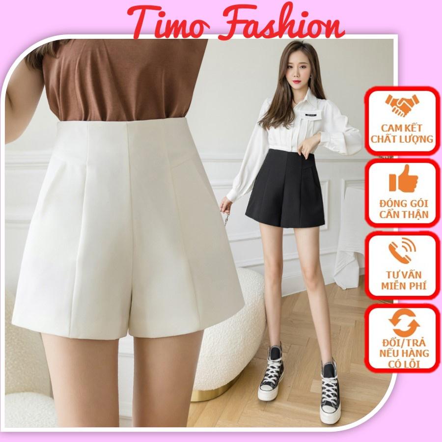 Quần short đùi nữ cạp cao, quần sooc nữ đi chơi đẹp thời trang phong cách trẻ trung, năng động chất tuyết mưa, TF009