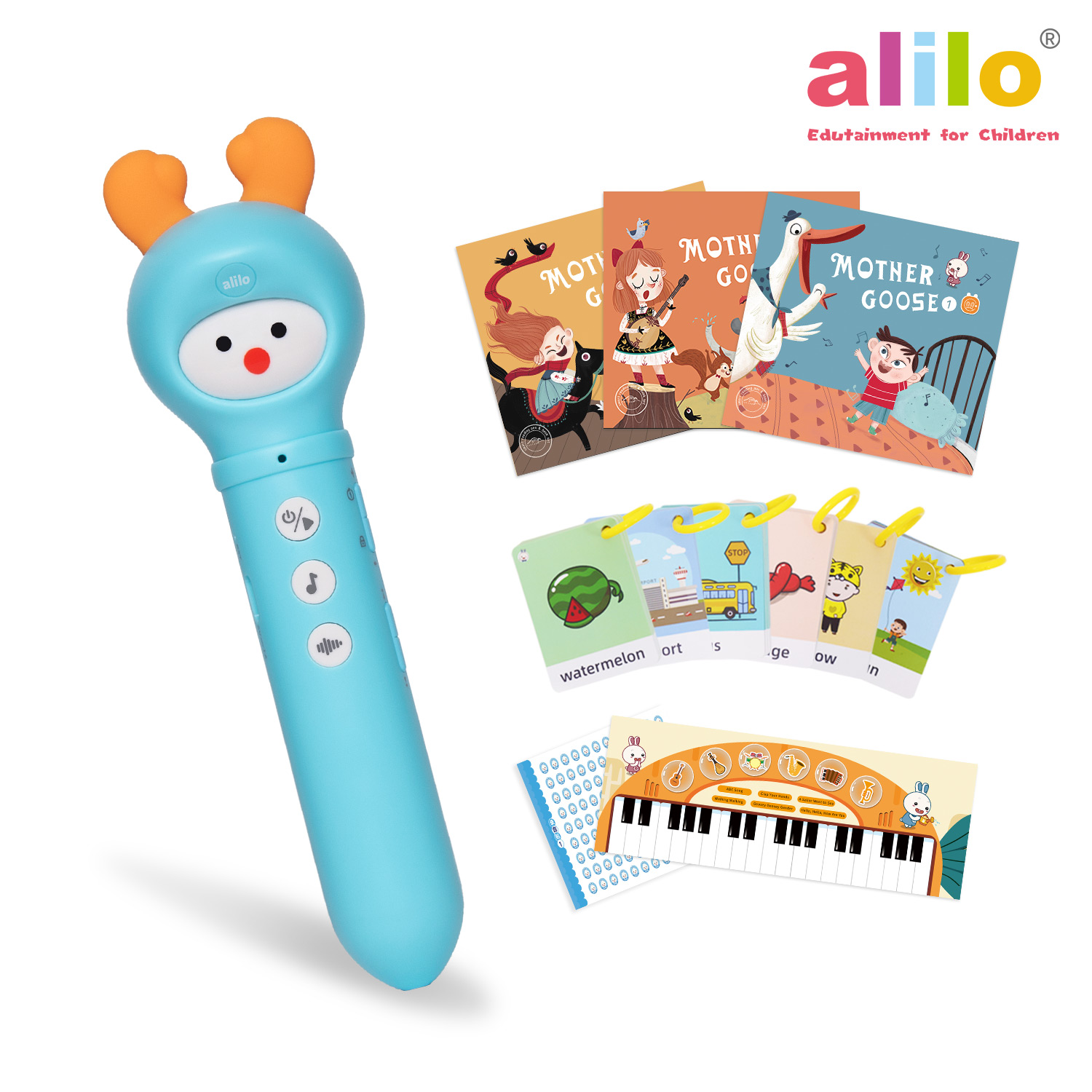 Bút biết nói thông minh Alilo D3C Early Educational Talking Pen - Đồ chơi giáo dục sớm hỗ trợ bé 2-6t học ngoại ngữ - Hàng chính hãng - An toàn chất lượng quốc tế