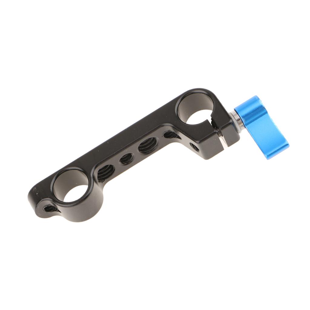 Dual 15mm Rod Clamp Mount for Camera System Rig Support 1/4" & 3/8" Red