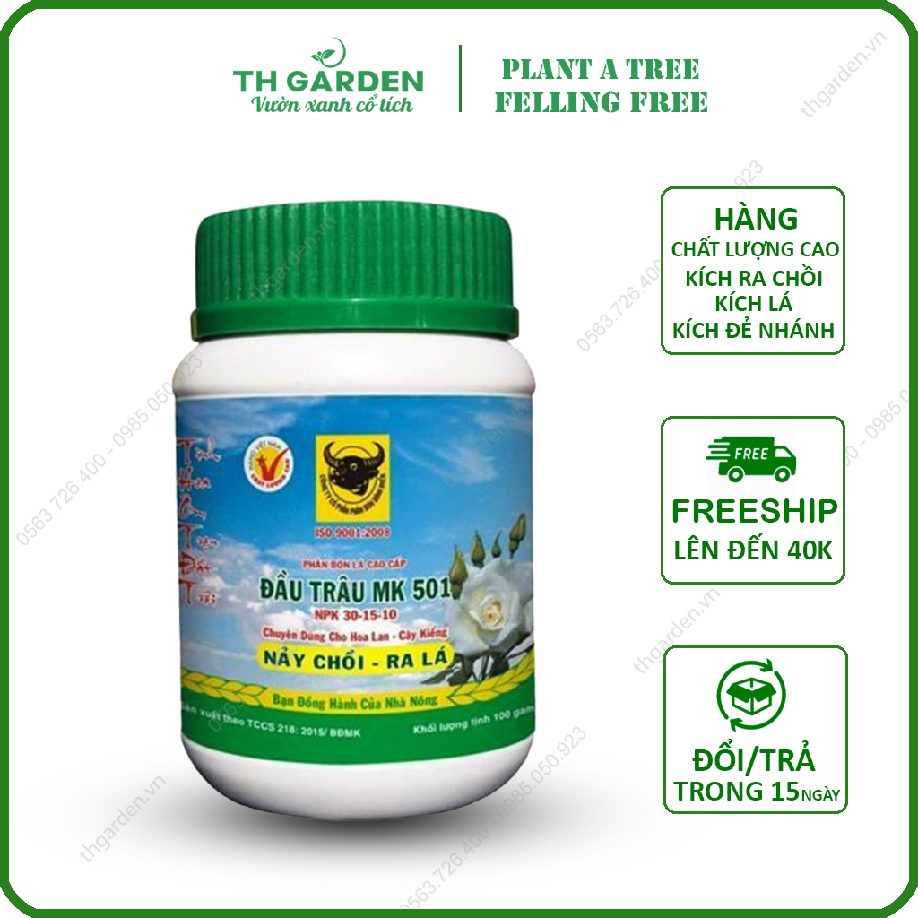 Phân Bón Lá Đầu Trâu 501 TH Garden - Nảy Chồi, Ra Lá, Đẻ Nhánh - Dòng Phân Bón Lan Chuyên Dụng
