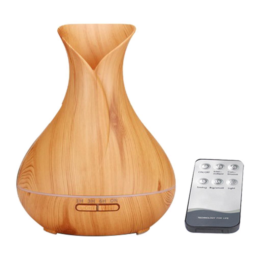 Wood Grain Air Humidifier Aroma Essential Oil Diffuser Office Home Decor