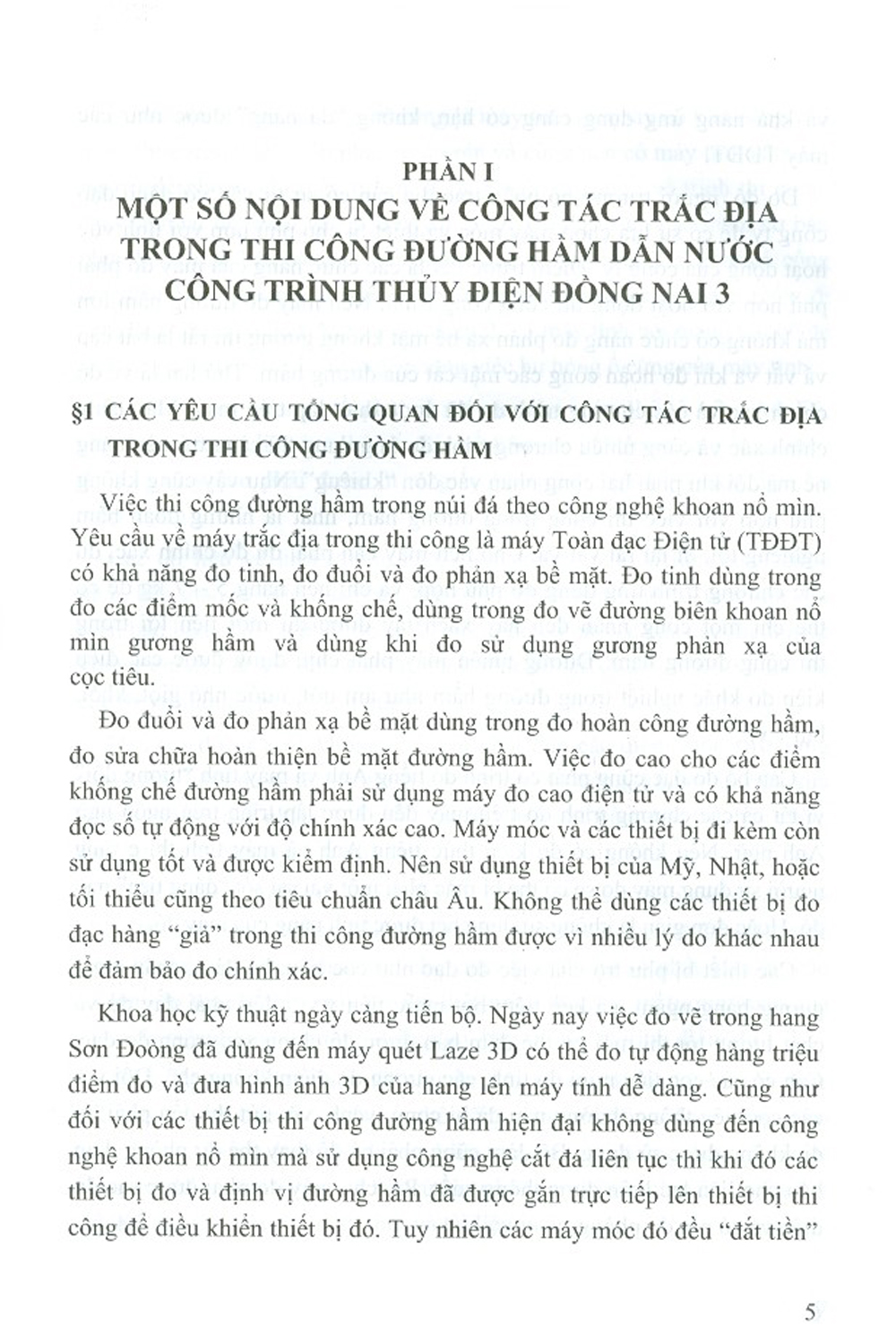 Sổ Tay Công Tác Trắc Địa Trong Thi Công Đường Hầm Và Công Trình Thủy Điện