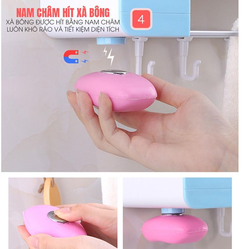 Kệ đựng đồ nhà tắm kết hợp treo khăn 9232