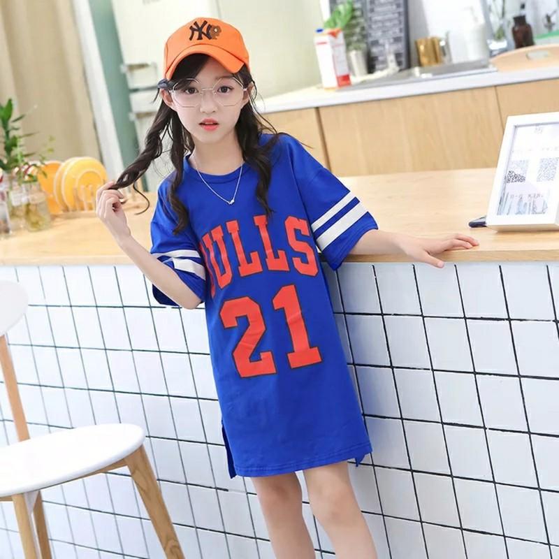 Đầm suông bé gái thun cotton xinh mát hàng hè vnxk