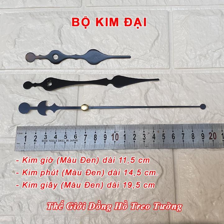 Máy Đồng Hồ Treo Tường KIM TRÔI Cao Cấp TEKKEN + Bộ Kim HOA VĂN / Kim ĐẠI + Pin Maxell + Bảo Hành 1 Năm