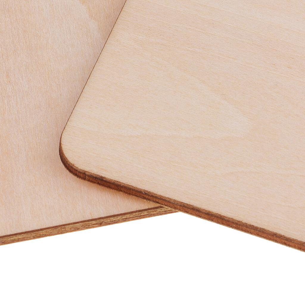 20Pcs Unfinished Wood Tags Wooden Blank Plaque DIY Pyrography Modeling 80mm