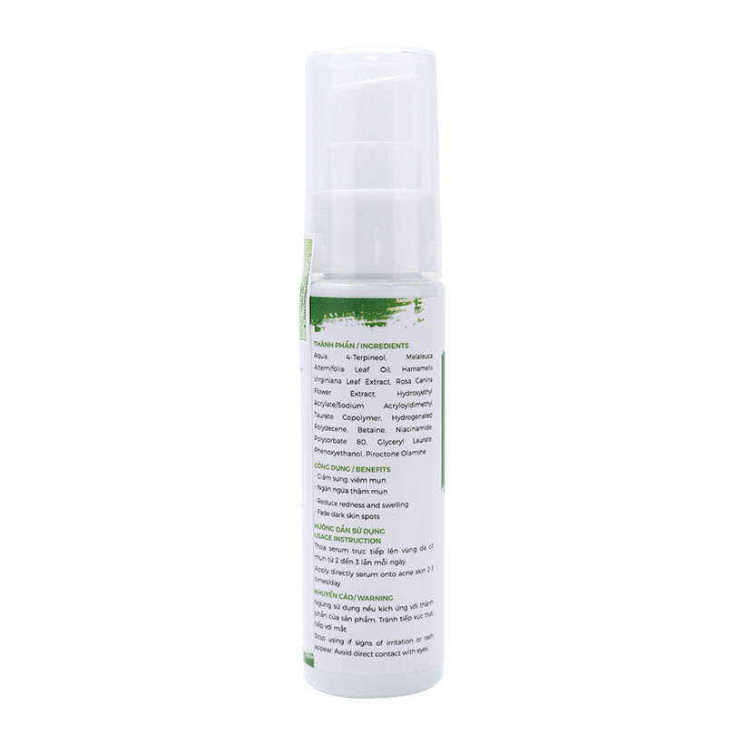 Serum Tràm Trà Milaganics Giảm Mụn Tận Gốc với Tinh Dầu Tràm Trà (30ml)