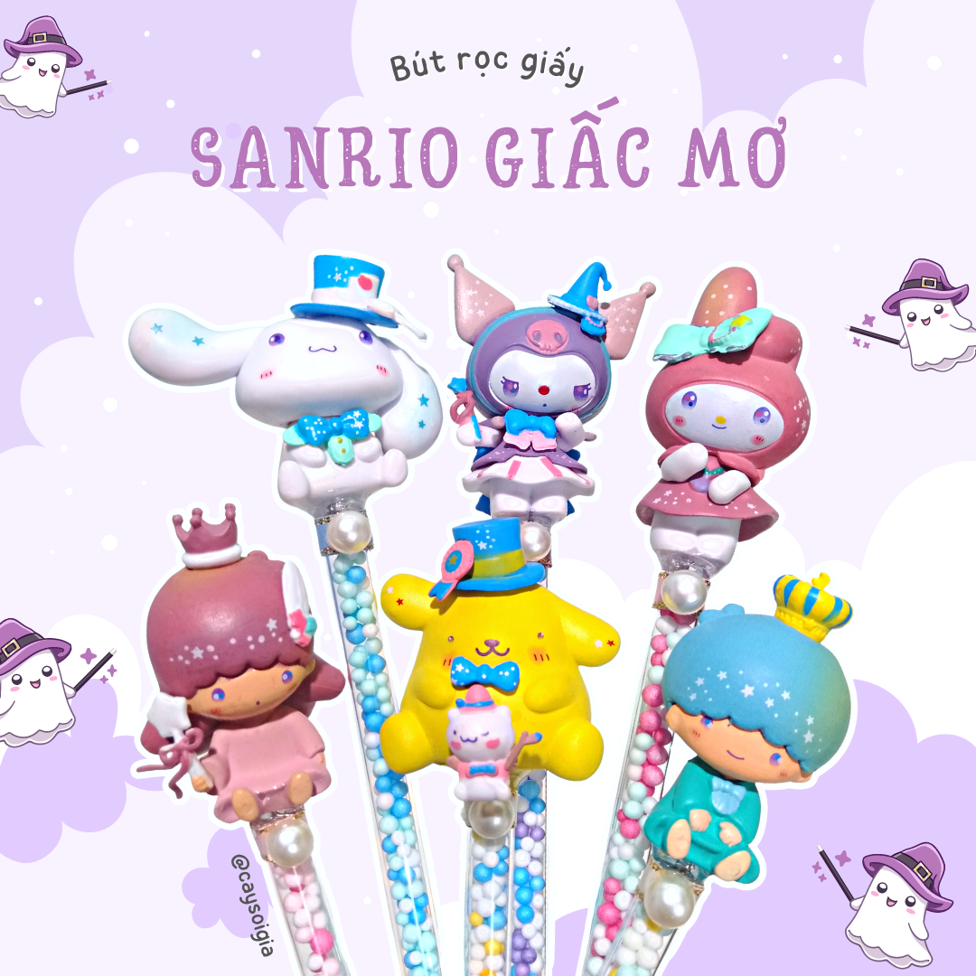 S109 - Bút dao rọc giấy nhân vật Sanrio thế giới giấc mơ dễ thương unbox đơn hàng, cắt sticker băng dán washi tape - Cây Sồi Già