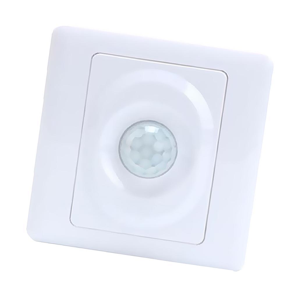 2Pcs PIR Motion Sensor Light Switch Time Delay Detector Adapter Panel