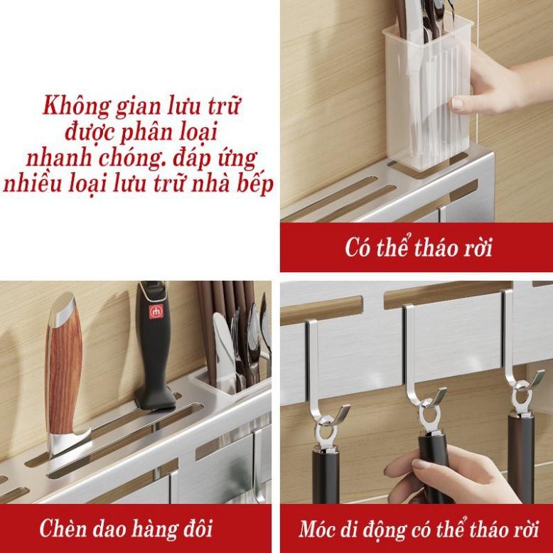 Giá Treo Đồ Nhà Bếp, Giá Cài Dao, Kéo, Đồ Dùng Nhà Bếp Đa Năng Bằng Inox Không Gỉ - Hàng nhập khẩu