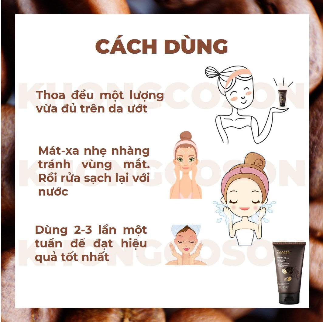 Tẩy Tế Bào Chết Da Mặt Cocoon Cà Phê Đắk Lắk 150ml + Tặng Kèm Băng Đô Tai Mèo Màu Ngẫu Nhiên