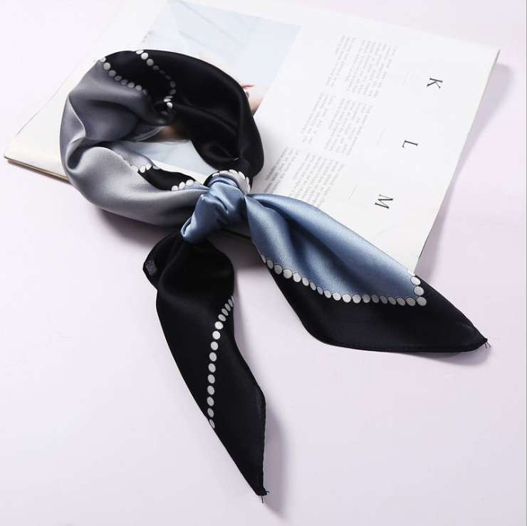 Khăn turban vuông lụa silk ô màu kc09-4