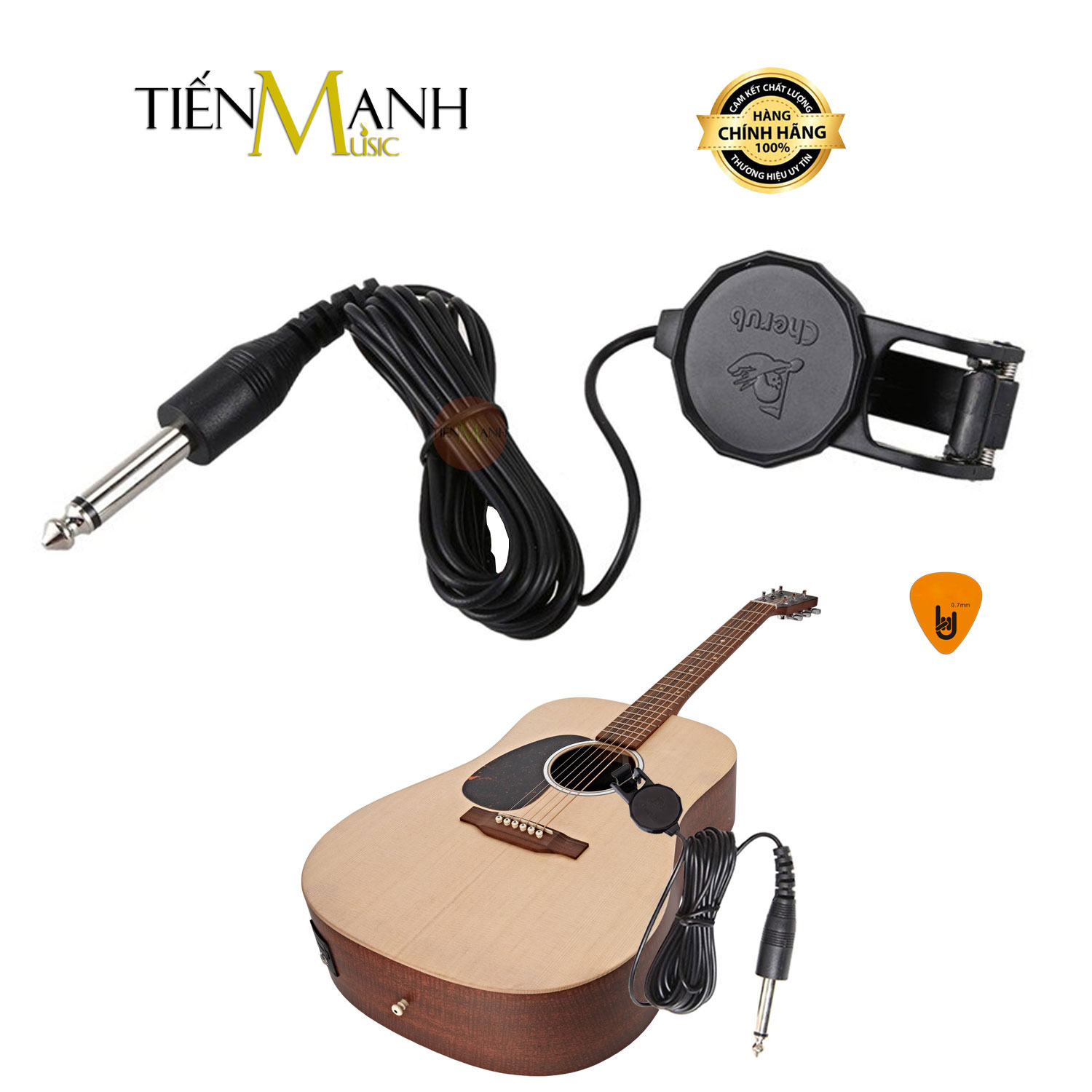 Pickup Đàn Guitar Musedo CP-60G - Bộ Thu Âm Thanh Cho Ghi-ta Acoustic và Classic CP60G Hàng Chính Hãng - Kèm Móng Gẩy DreamMaker