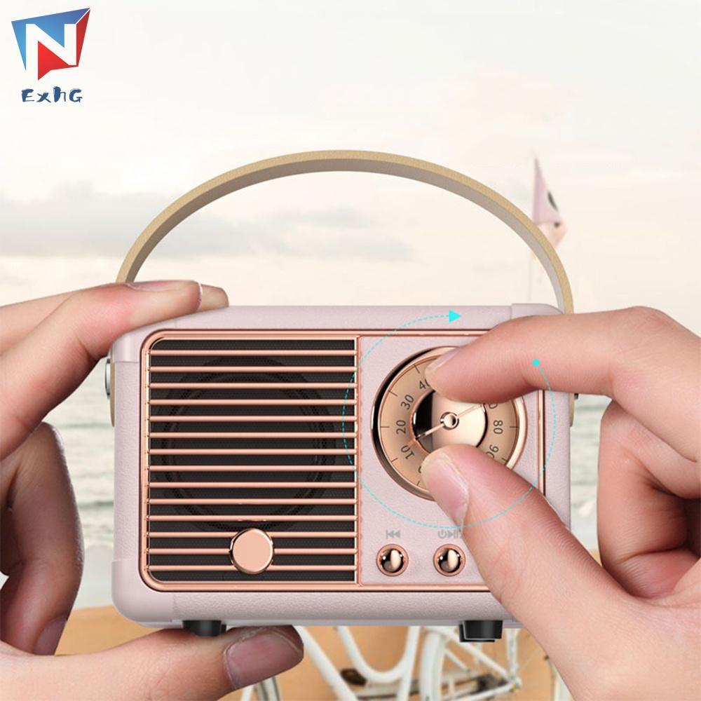 Loa Bluetooth Không Dây Thông Minh Bằng ABS Đa Năng Hỗ Trợ Thẻ TF Phong Cách Retro