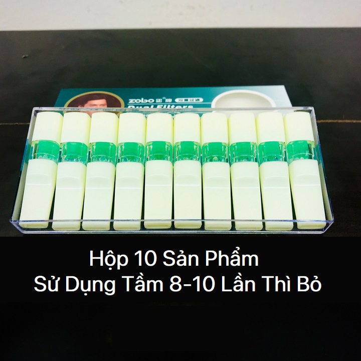 Đầu Lọc Thuốc 10 Lọc Dùng 1 lần ZoBo ZD 002 Công Nghệ Nhật Bản