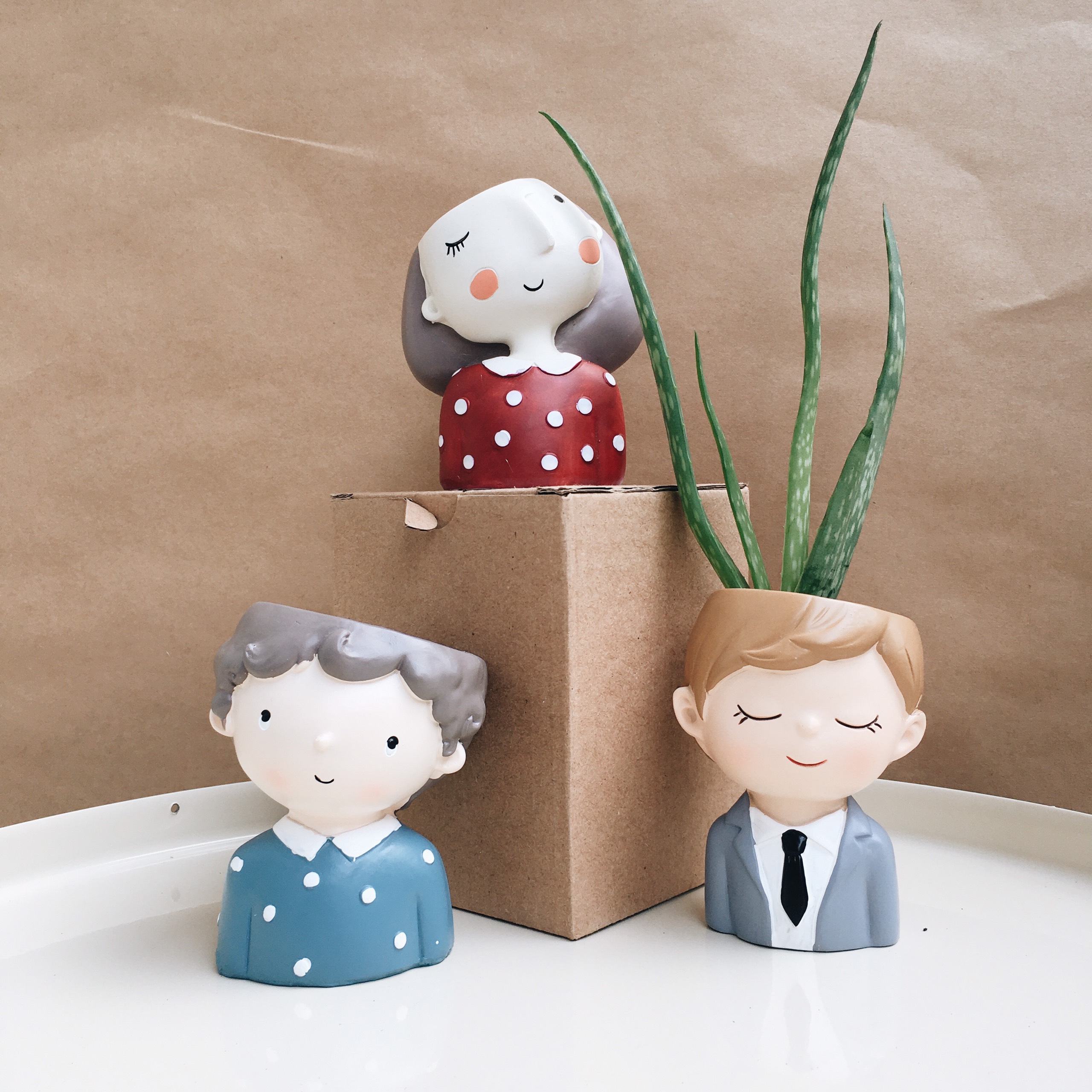 Chậu Cây ChiBi Bằng Đất Sét Nhật