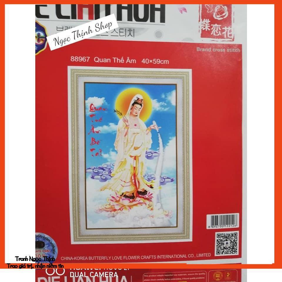 Tranh thêu chữ thập cao cấp Phật bà mã 88967- KT: 40X59Cm