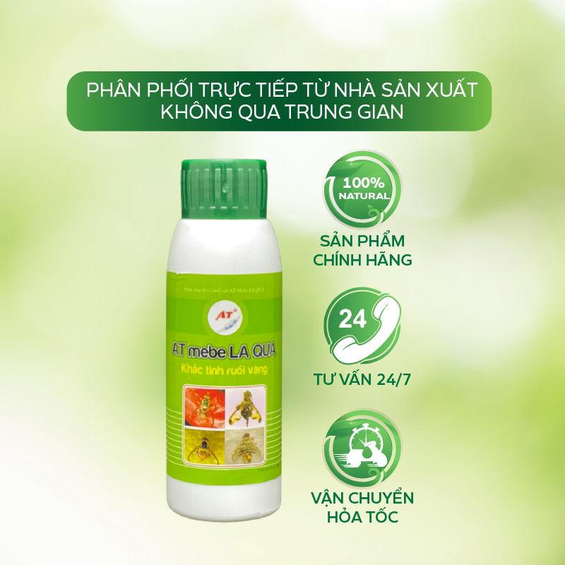 Thuốc Đặc Trị Ruồi Vàng AT Mebe Laqua 100ml Đậm Đặc Tiêu Diệt Và Xua Đuổi Ruồi Vàng, Sâu Xanh, Sâu Vẽ Bùa, Nhện Đỏ