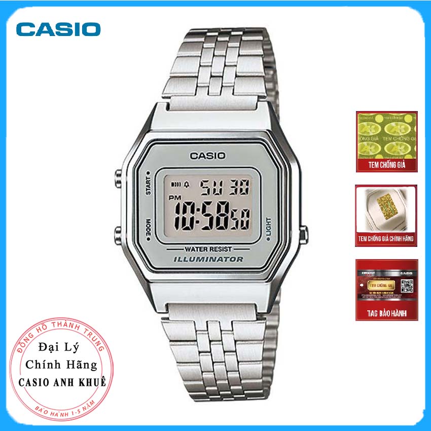 Đồng hồ nữ dây kim loại Casio LA680WA-7DF