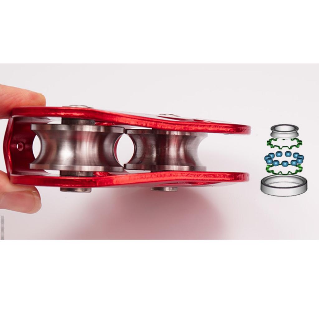 24KN Mountaineering Rock Climbing Zip Line Wire Cable Trolley Pulley