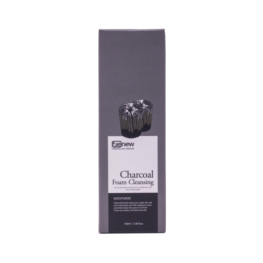 Combo Sữa rửa mặt cho da dầu Benew Charcoal Than hoạt tính (100ml) + Tặng Ngay Bông bọt biển massage mặt Hàn Quốc Mira Culous – Hàng chính hãng